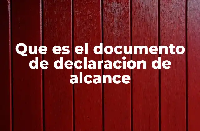 Que es el Documento de Declaracion de Alcance 2 La importancia de definir límites claros en un proyecto