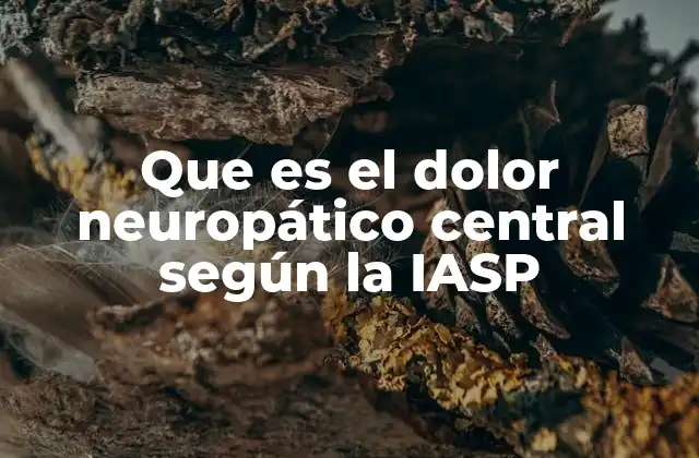 Que es el Dolor Neuropático Central según la Iasp