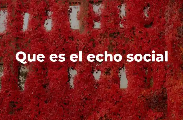 Que es el Echo Social