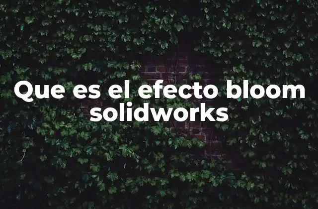 Que es el Efecto Bloom Solidworks
