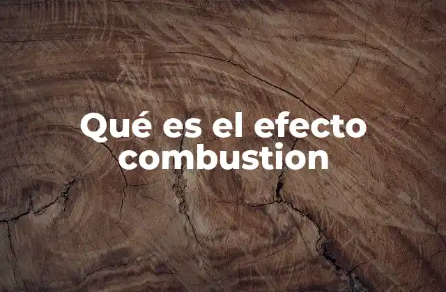 Qué es el Efecto Combustion