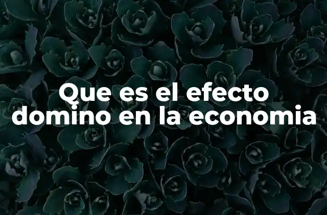 Que es el Efecto Domino en la Economia