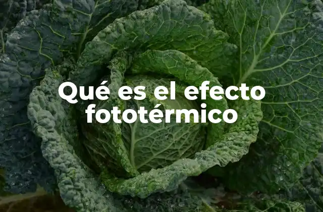 Qué es el Efecto Fototérmico