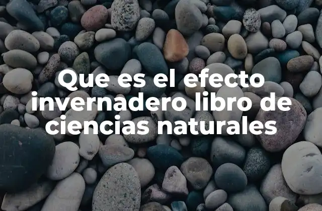 Que es el Efecto Invernadero Libro de Ciencias Naturales