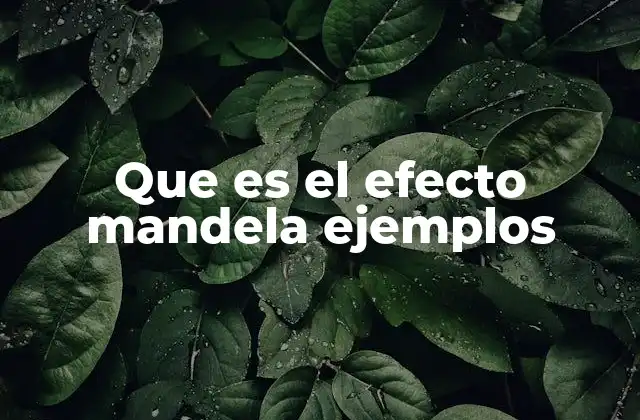 Que es el Efecto Mandela Ejemplos