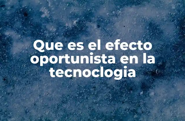 Que es el Efecto Oportunista en la Tecnoclogia 2 La dinámica entre innovación y aprovechamiento tecnológico