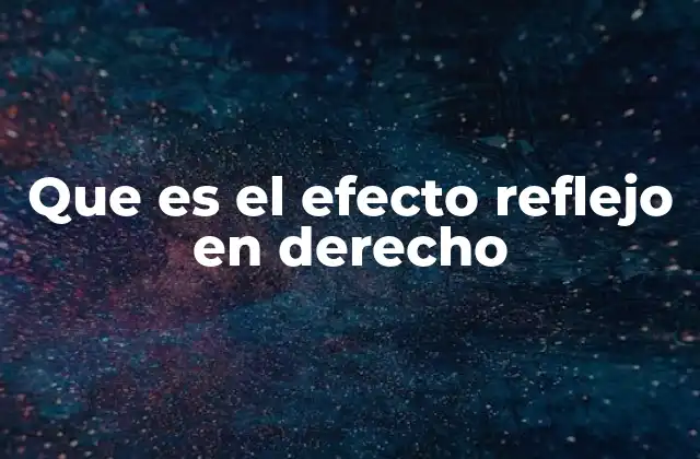 Que es el Efecto Reflejo en Derecho