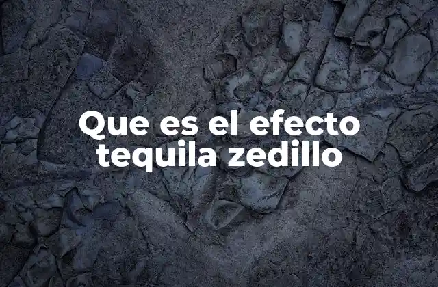 Que es el Efecto Tequila Zedillo
