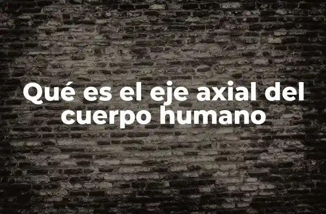 Qué es el Eje Axial Del Cuerpo Humano