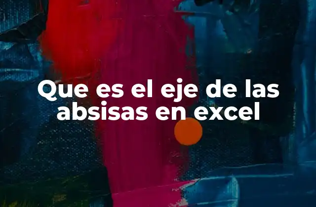 Que es el Eje de las Absisas en Excel