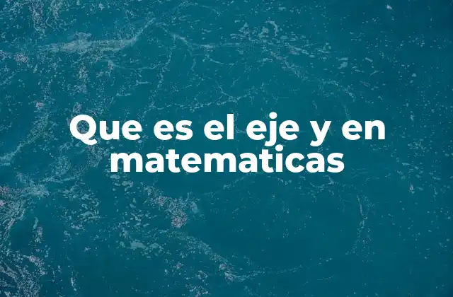 Que es el Eje y en Matematicas