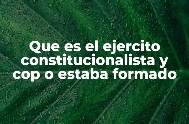 Orígenes del movimiento revolucionario y su evolución hacia el Ejército Constitucionalista