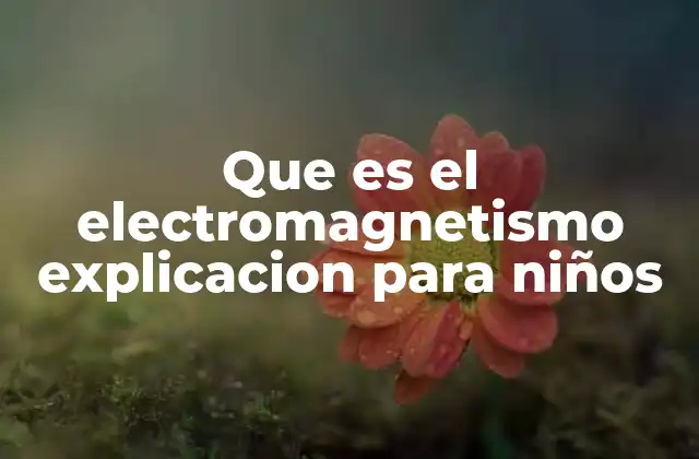 Que es el Electromagnetismo Explicacion para Niños