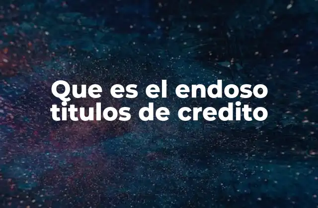 Que es el Endoso Titulos de Credito 2 La importancia del endoso en el flujo de títulos negociables