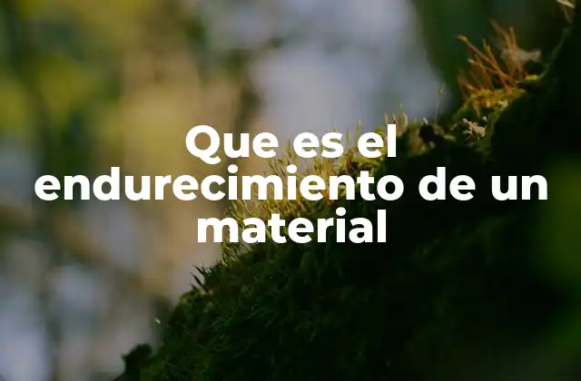 Cómo se logra el endurecimiento sin mencionar la palabra clave