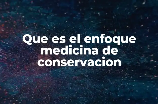 Que es el Enfoque Medicina de Conservacion 2 La intersección entre salud animal y conservación ambiental