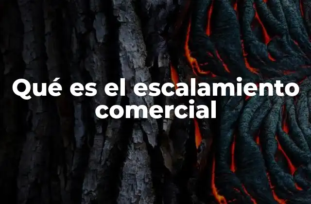 Qué es el Escalamiento Comercial