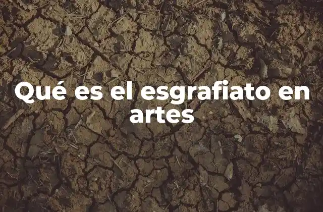 Qué es el Esgrafiato en Artes