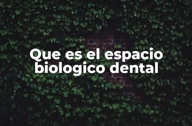 Que es el Espacio Biologico Dental