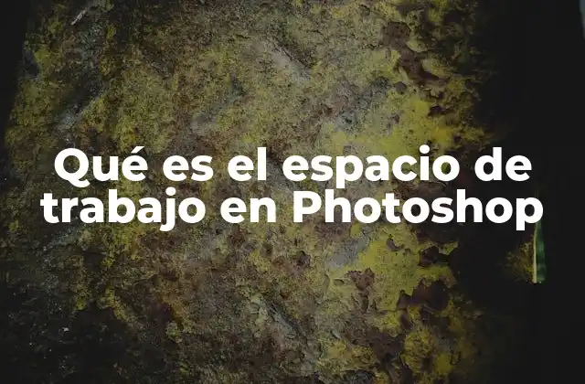Qué es el Espacio de Trabajo en Photoshop