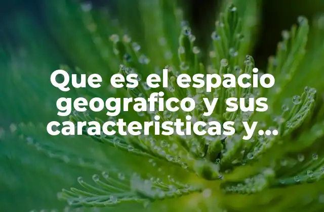Que es el Espacio Geografico y Sus Caracteristicas y Componentes