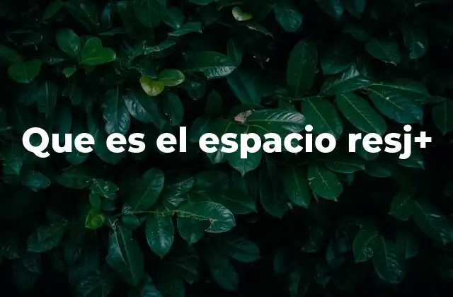 Que es el Espacio Resj+