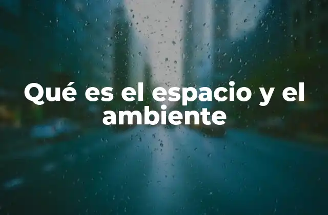 La interacción entre el espacio y el ambiente