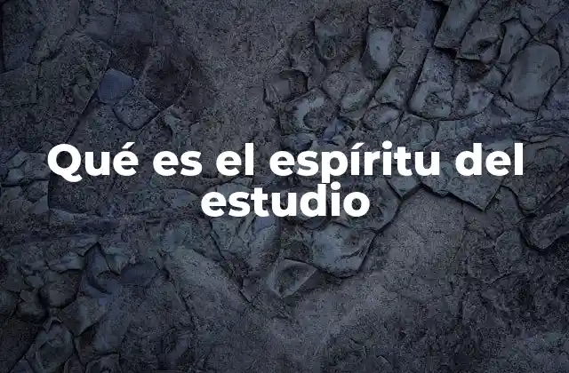 Qué es el Espíritu Del Estudio 2 Cómo el espíritu del estudio transforma la manera de aprender