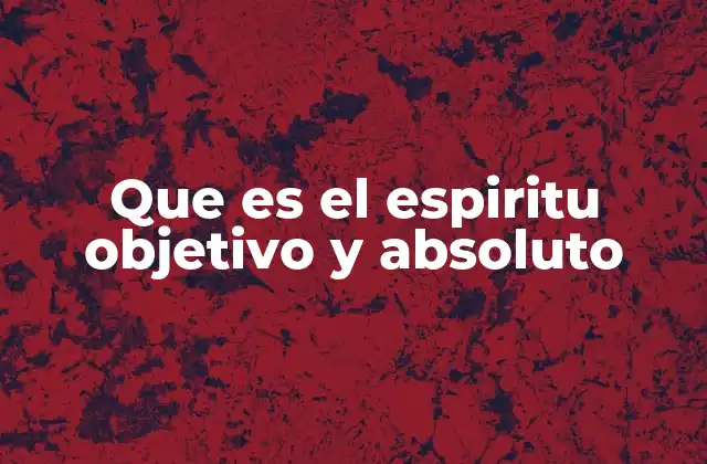 El espíritu como fuerza histórica y trascendental