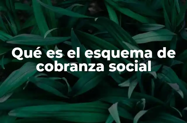 Qué es el Esquema de Cobranza Social