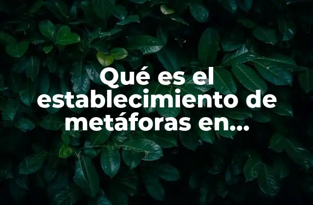 Qué es el Establecimiento de Metáforas en Investigación Cualitativa