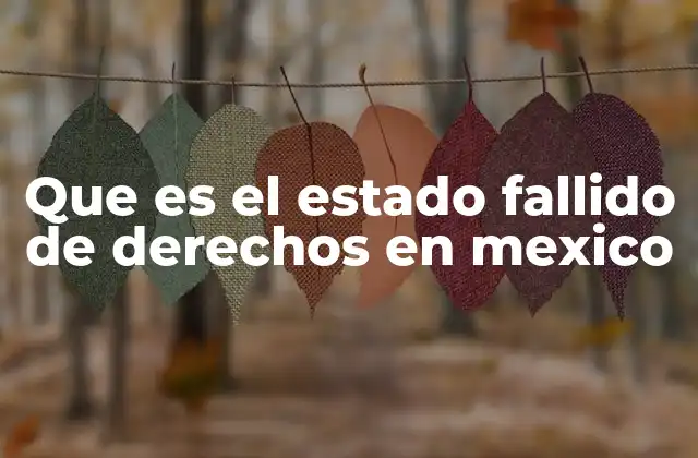 Que es el Estado Fallido de Derechos en Mexico
