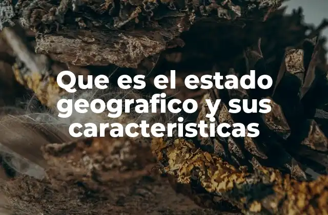 Que es el Estado Geografico y Sus Caracteristicas