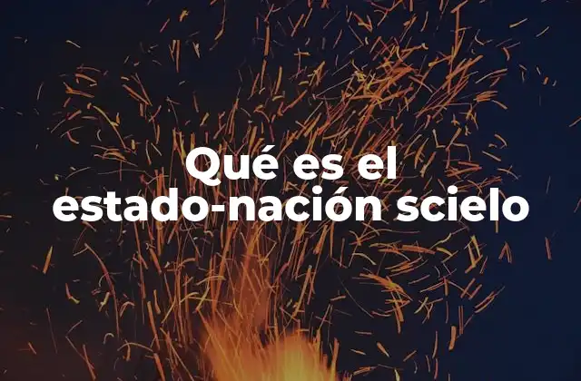 Qué es el Estado-nación Scielo