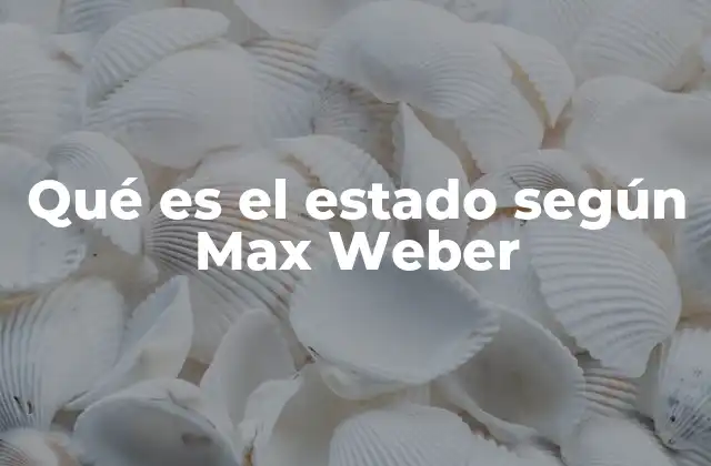 Qué es el Estado según Max Weber 2 El estado como organización política con soberanía territorial