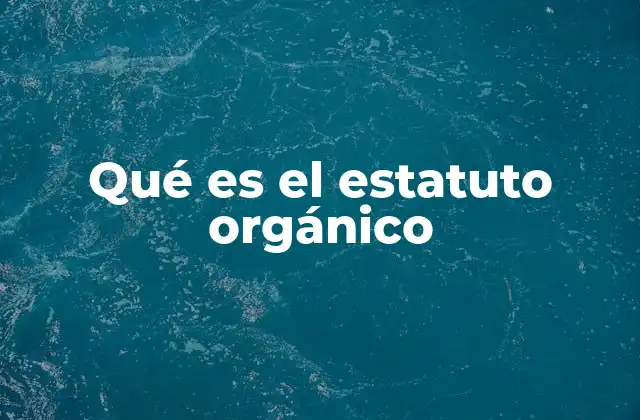 Qué es el Estatuto Orgánico 2 La importancia de los estatutos orgánicos en la organización del Estado