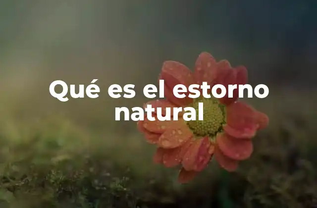 Qué es el Estorno Natural