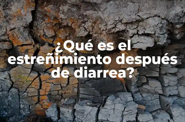 ¿qué es el Estreñimiento Después de Diarrea?