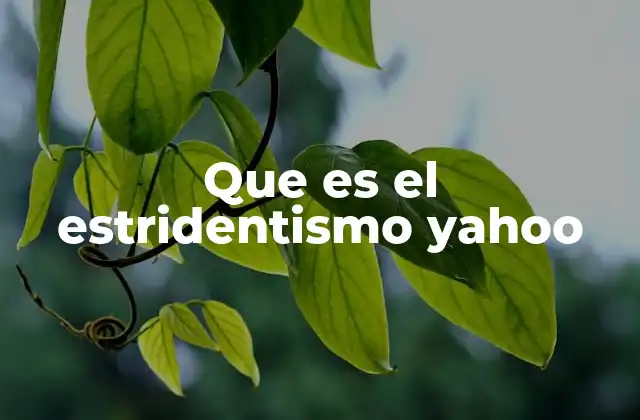 Que es el Estridentismo Yahoo