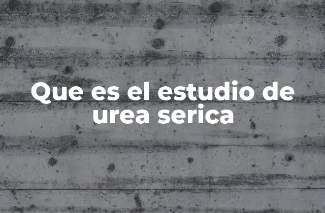 Que es el Estudio de Urea Serica 2 La importancia de los exámenes de sangre en la salud renal