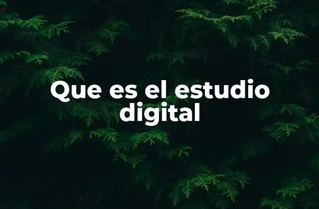 Que es el Estudio Digital