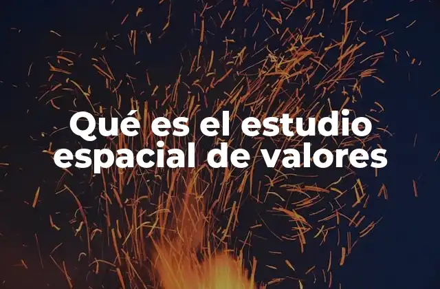 Qué es el Estudio Espacial de Valores