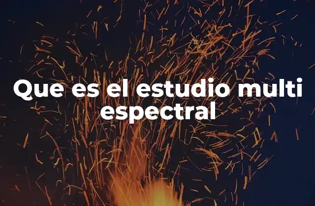 Que es el Estudio Multi Espectral