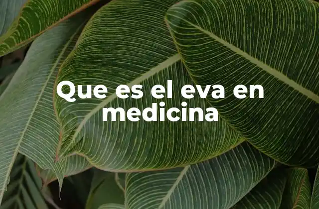 Que es el Eva en Medicina