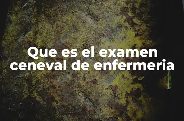 Que es el Examen Ceneval de Enfermeria