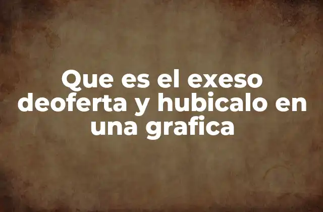 Que es el Exeso Deoferta y Hubicalo en una Grafica
