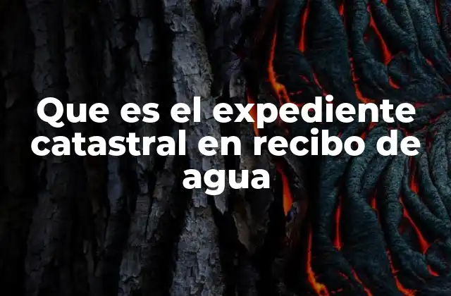 La importancia del expediente catastral en la facturación del agua