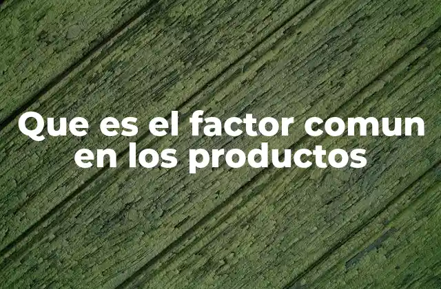 Que es el Factor Comun en los Productos 2 La importancia del factor común en la simplificación algebraica