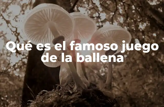 Qué es el Famoso Juego de la Ballena