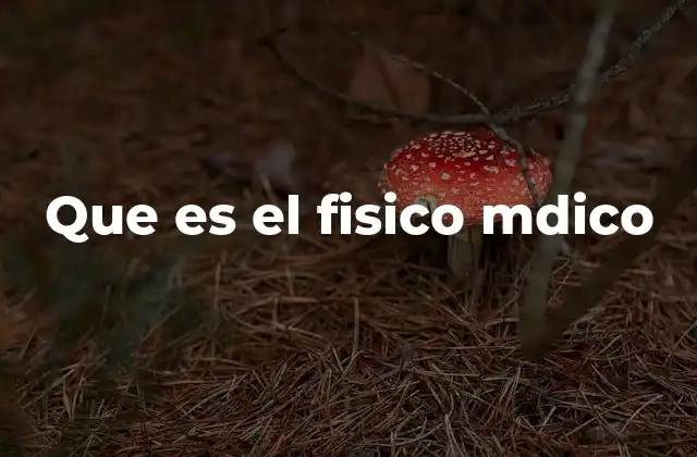 Que es el Fisico Mdico